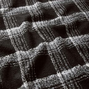 Mantelstoff Boulcé Karo – schwarz/weiss, 