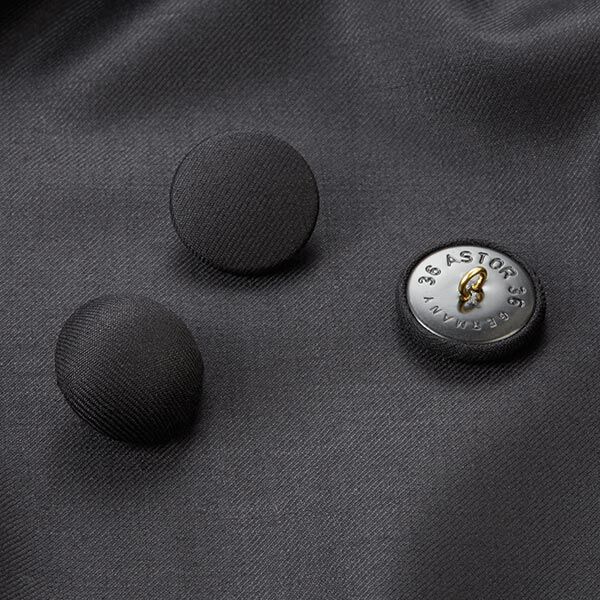 Bezogener Knopf Gloss - schwarz, image number 2