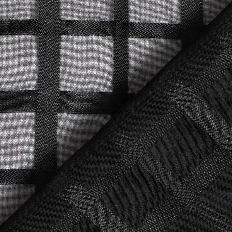 Chiffon Fensterkaro – schwarz,  image number 4