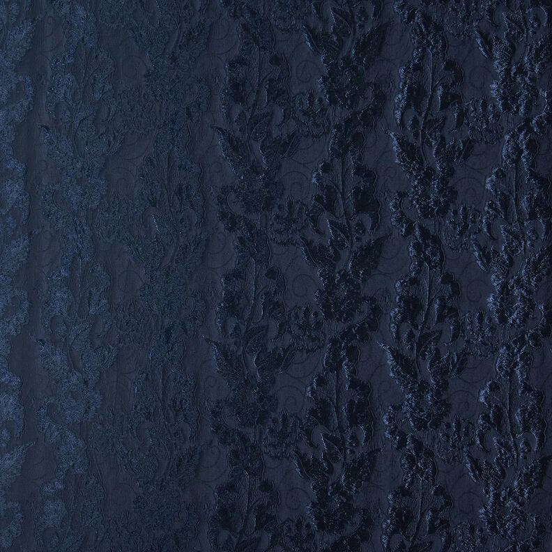 Bekleidungsjacquard Brokat Blumen – marineblau,  image number 1