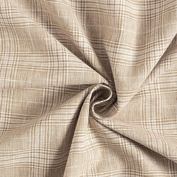 Anzugstoff Karo Metallicgarn – sand/wollweiss | Reststück 100cm