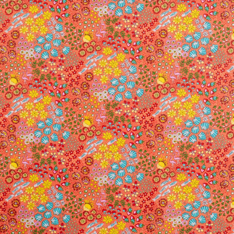 Beschichtete Baumwolle maritimer Mix – koralle, image number 1