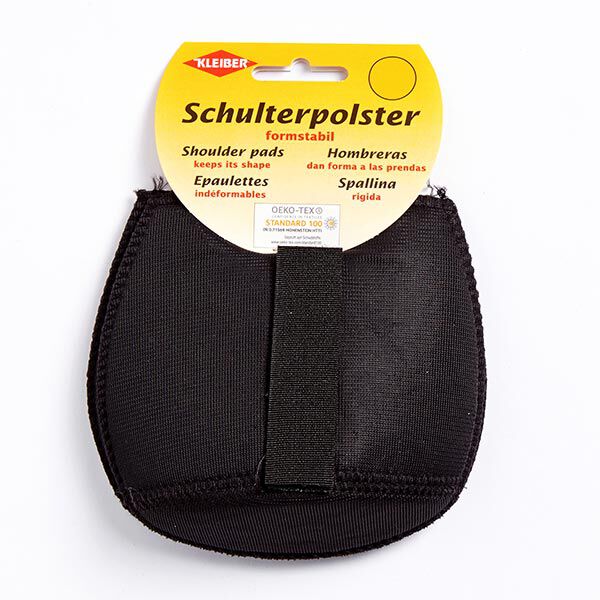 Schulterpolster mit Haken Raglan [2 Stück | 12 x 12 x 4,5 cm] - schwarz | KLEIBER