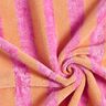 Frotteestoff Bambus Blockstreifen – hellorange/pink,  thumbnail number 4