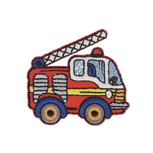 Applikation Feuerwehrauto [ 4 x 4,5 cm ] – chili/wollweiss,  image number 1