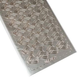 Kreativ-Sticker Hochzeitsringe [ 10 x 23 cm ] – silber, 