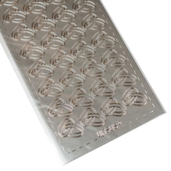 Kreativ-Sticker Hochzeitsringe [ 10 x 23 cm ] – silber,  image number 1
