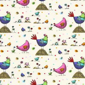 Baumwollstoff Hahn Zazou 1 - pink, 