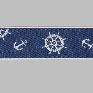 Gummiband Maritim - navy, 