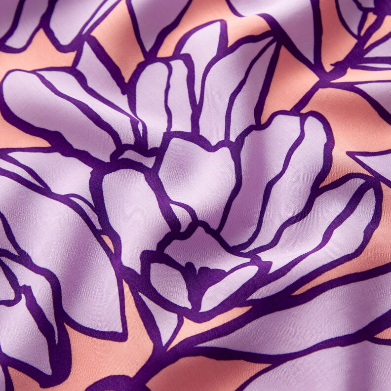Lenzing Ecovero Inked Bouquet | Nerida Hansen – pfirsichorange/lavendel,  image number 2