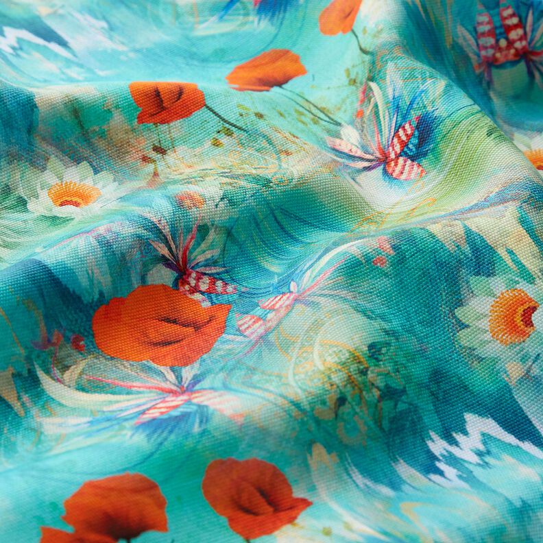 Taschen Panel Canvas farbenfrohe Mohnblumen – schwarzblau/feuerrot,  image number 4