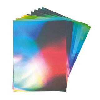 Effektpapier Hologramm [ 10 Stück ] | Rayher  – silber, 