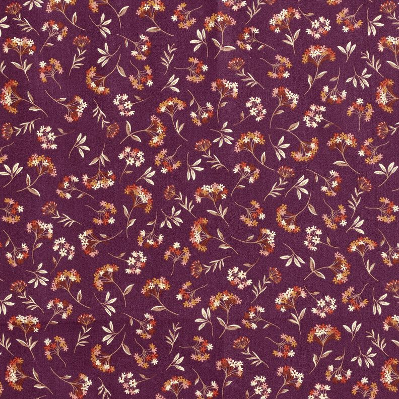 Baumwollstoff Cretonne zarte Blüten – traube, image number 1