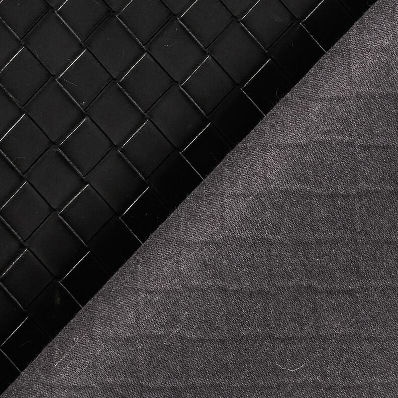 Kunstleder geflochten | Katia Fabrics – schwarz, image number 4