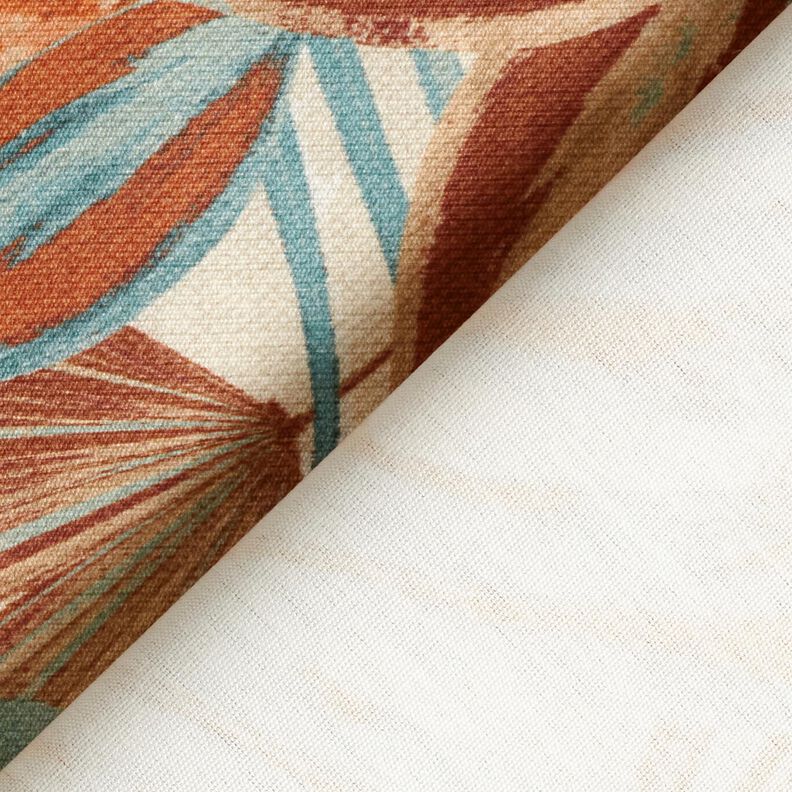 Outdoorstoff Canvas große Blätter – natur/terracotta,  image number 4
