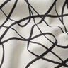 Dekostoff Jacquard abstrakte Linien – elfenbein/schwarz,  thumbnail number 2