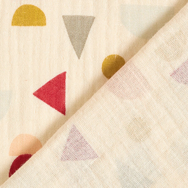 GOTS Musselin geometrische Formen – hellbeige, image number 4