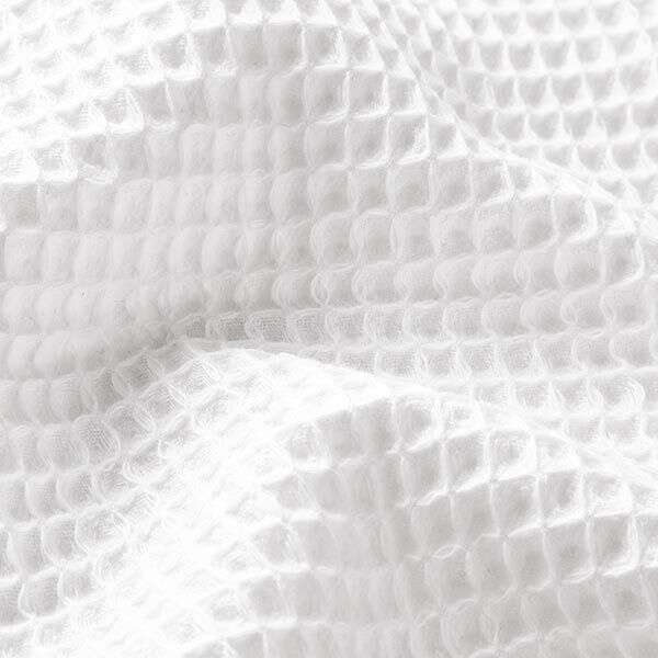 Waffelpiqué – weiss | Reststück 50cm