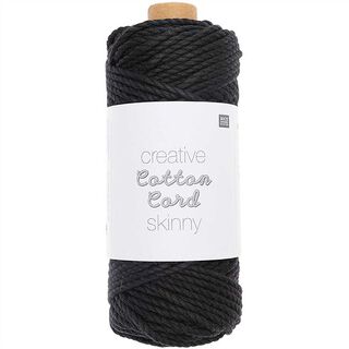 Creative Cotton Cord Skinny Makramee-Garn [3mm] | Rico Design - schwarz, 
