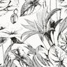 Viskose-Leinen-Mix Tropenpflanzen – wollweiss/schwarz,  thumbnail number 5