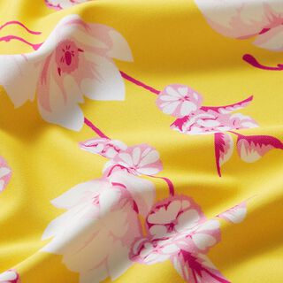 Badeanzugstoff Magnolien – hellgelb, 