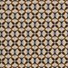 Baumwollstoff Cretonne Blumen-Kacheln – schwarz/helltaupe,  thumbnail number 1