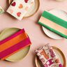 Dekostoff Halbpanama Blockstreifen – intensiv pink/orange,  thumbnail number 7