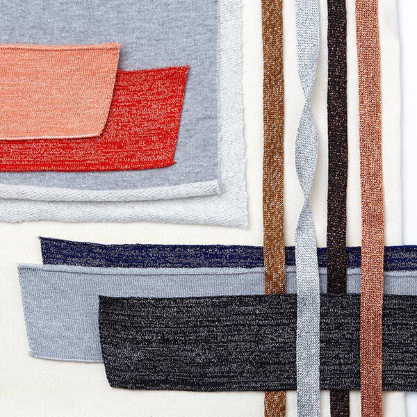 Strickbündchen Lurex [1,2 m] - grau