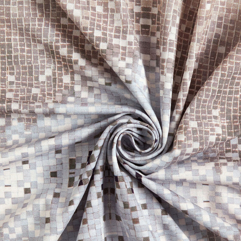 GOTS Baumwolljersey Mosaik | TCC x LOOKS by Wolfgang Joop – karamell/dunkeltaupe,  image number 5