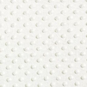 Kuschelfleece geprägte Punkte – wollweiss, 