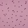 Rippenjersey verstreute Herzen | Poppy Fabrics – pastellviolett/merlot,  thumbnail number 1