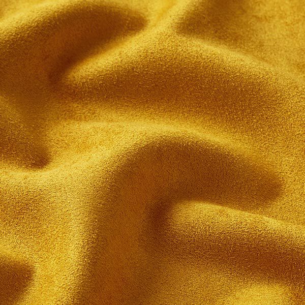Scuba Velour – currygelb | Reststück 50cm