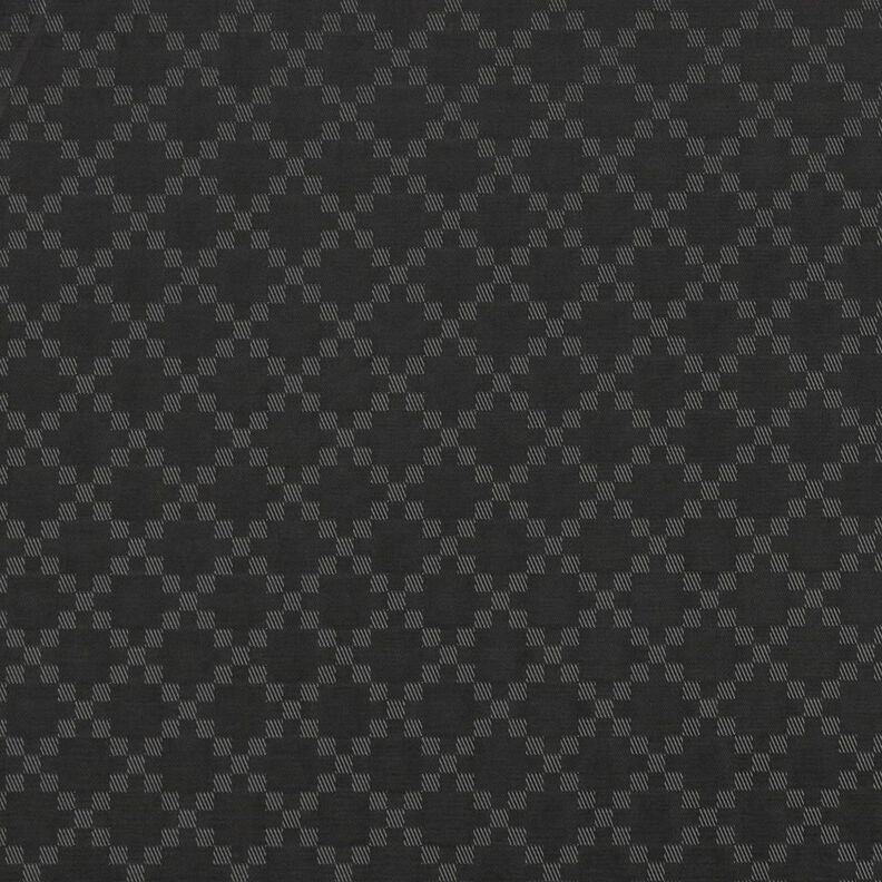 Futterstoff Jacquard Rauten – schwarz,  image number 1
