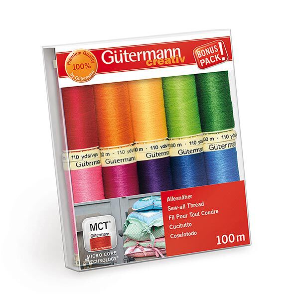 Nähfaden-Set Allesnäher Bunt [10 Spulen je 100 m] | Gütermann,  image number 1
