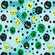 Sweatshirt angeraut Smiley-Monster | PETIT CITRON – helltürkis,  thumbnail number 1