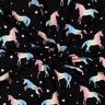 Baumwolljersey Regenbogen Einhörner Digitaldruck | Poppy Fabrics – schwarz,  thumbnail number 3