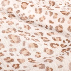 Musselin/ Doppel-Krinkel Gewebe Aquarell Leo Digitaldruck – elfenbein, 