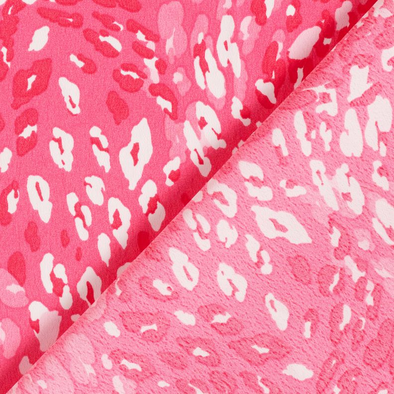 Kreppstoff abstraktes Leomuster – intensiv pink,  image number 4