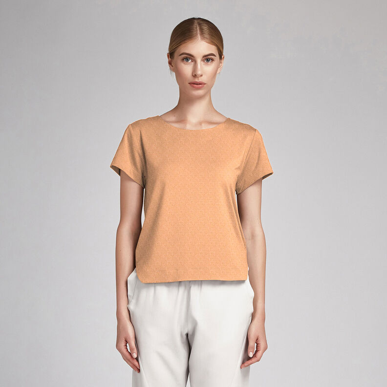 Jacquard Dobby Hahnentritt – apricot,  image number 7