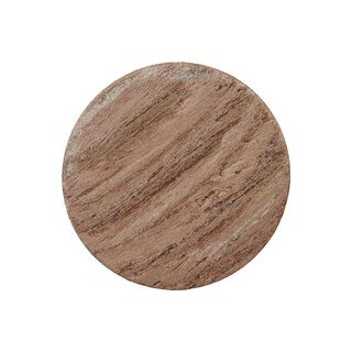 Holz/Metallknopf mit Öse – hellbraun, 