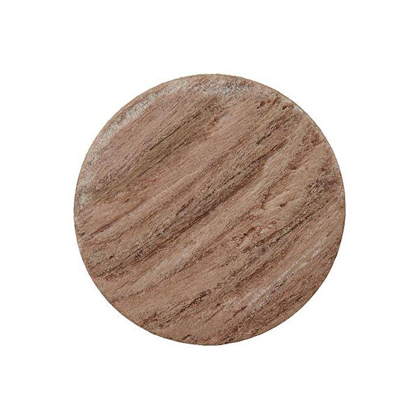 Holz/Metallknopf mit Öse – hellbraun