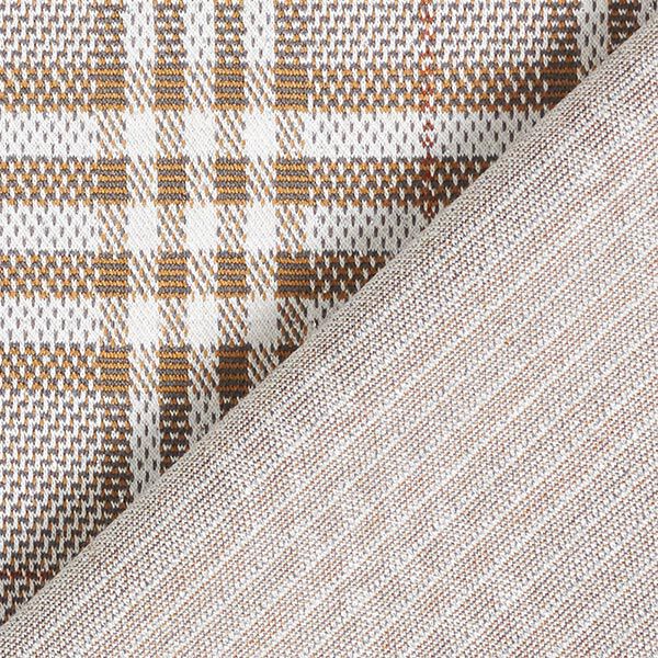 Strickjacquard Schottenkaro Glitzer – anemone/hellbraun | Reststück 50cm