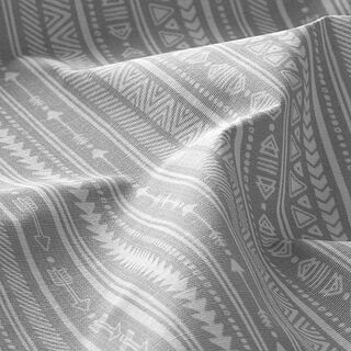 Beschichtete Baumwolle Ethno – grau, 