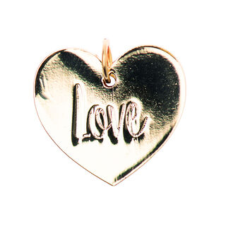 Anhänger Love [16 mm x 17 mm] | Rico Design – gold, 