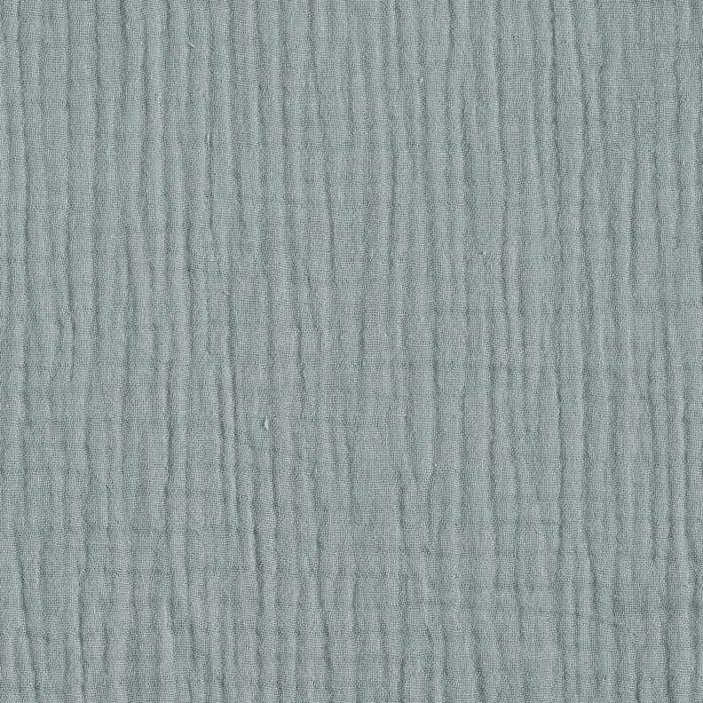 Dreilagiger Baumwoll-Musselin Uni – elefantengrau,  image number 3