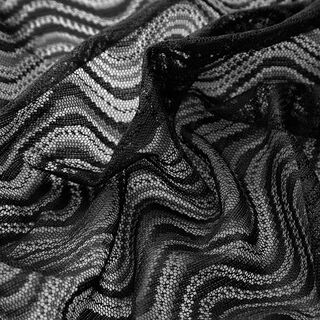 Spitze Wellenmuster – schwarz, 