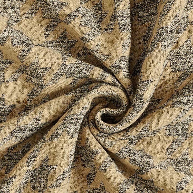 Doppelgewebe großer Hahnentritt – beige/grau,  image number 3