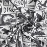 Baumwolljersey Dino-Patches | by Poppy weiss/anthrazit,  thumbnail number 3