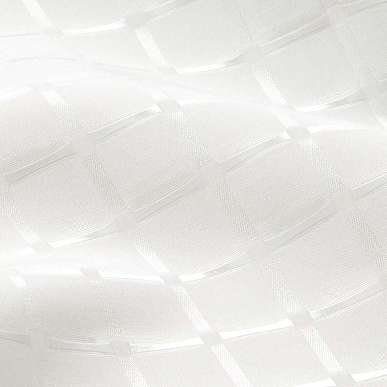 Futtertaft Jacquard Karo mit Glanzeffekt – weiss, image number 2
