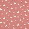 Baumwolljersey Gänse auf der Blumenwiese | Poppy Fabrics – dunkelaltrosa/weiss,  thumbnail number 1